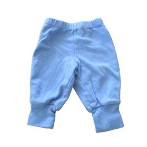 Faded Glory Pull On Elastic Sweatpants Boys Size 0-3M Blue Infant Jogger Bottoms